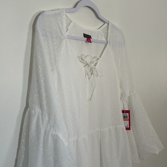 NWT Vince Camuto Clip Dot Sheer Dress - Picture 4 of 7